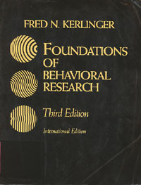 Foundations of Behavioral Research