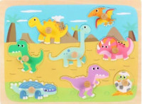 Wooden Puzzle Knob Dinosaurs